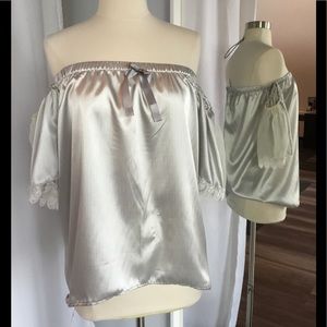 🐺 Stretchy Silk strapless top 🐺